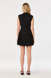 Gianna Sleeveless Blazer Mini Dress in Black - detail