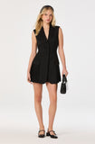 Gianna Sleeveless Blazer Mini Dress in Black - back