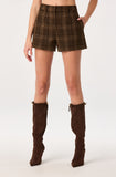 ASTR The Label Wynn Shorts in Brown Plaid