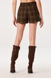 ASTR The Label Wynn Shorts in Brown Plaid