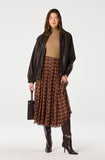 ASTR The Label Fiori Skirt in Brown Plaid