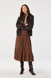 ASTR The Label Fiori Skirt in Brown Plaid