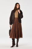 ASTR The Label Fiori Skirt in Brown Plaid