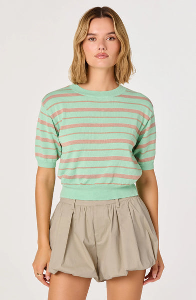 Colette Sweater - Green Stripe