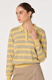 Dora Sweater in yellow stripe, detail