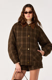 ASTR The Label Shae Jacket in Brown Plaid