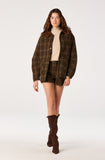 ASTR The Label Shae Jacket in Brown Plaid