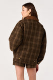 ASTR The Label Shae Jacket in Brown Plaid