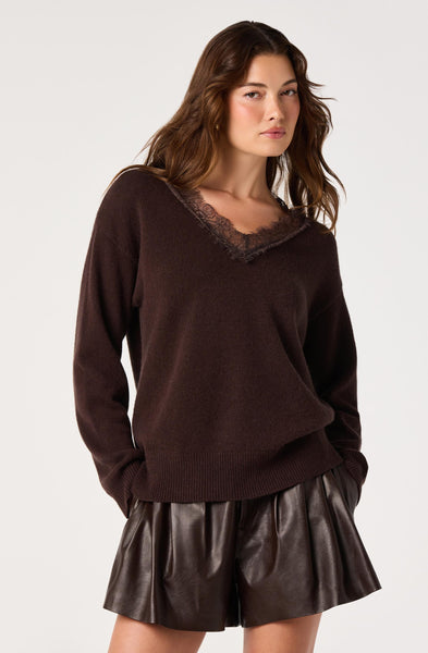 Jadyn Sweater in brown, side view