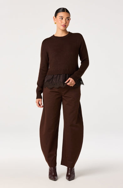 ASTR The Label Juliette Sweater in Espresso