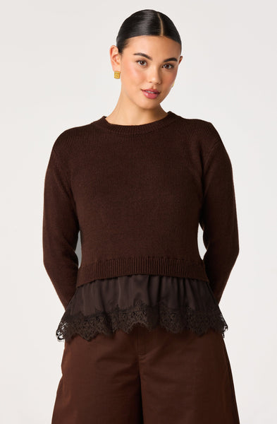 ASTR The Label Juliette Sweater in Espresso