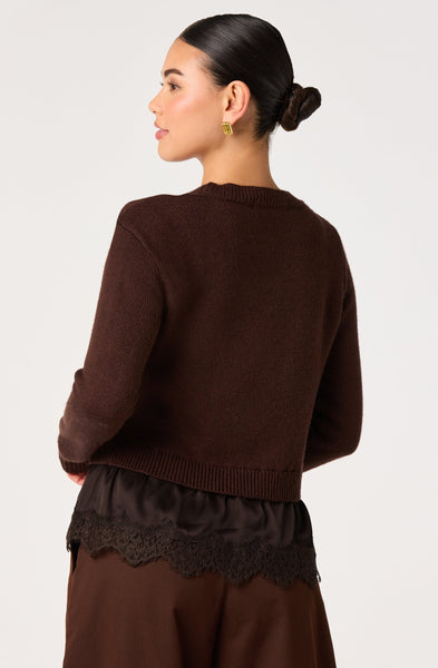ASTR The Label Juliette Sweater in Espresso