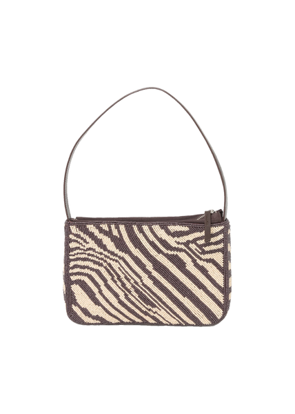 Alora Bag in animal print beaded raffia