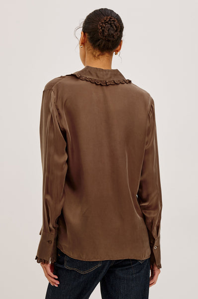 Beatrix Shirt in Cinnamon, back view