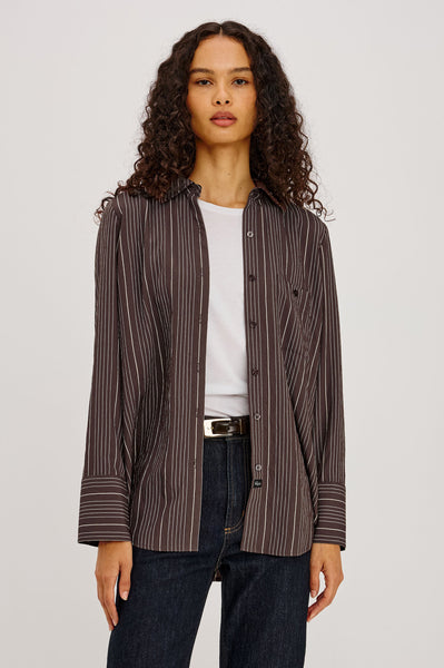 Beck Shirt in Chicory Stripe