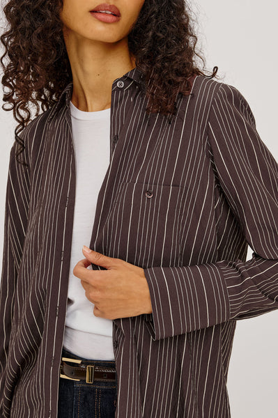 Beck Shirt in Chicory Stripe, detail