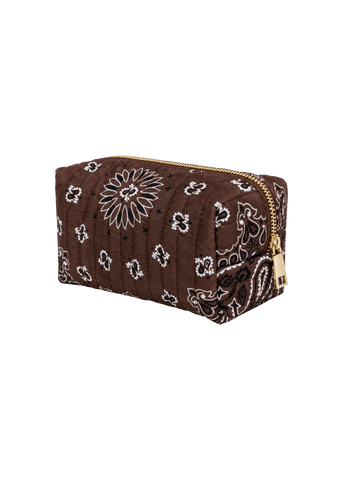 Bandana Cosmetic Case in Coco Brown