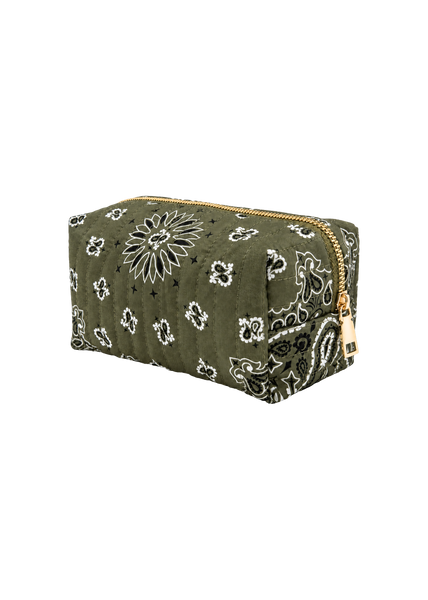 Bandana Cosmetic Case in Moss Olive