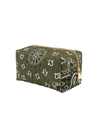 Bandana Cosmetic Case in Moss Olive