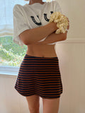Darcy Skort - Tobacco Stripe