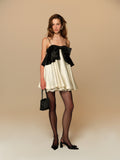 Elena Mini Dress in Cream, full length