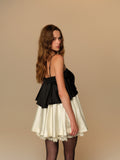 Elena Mini Dress in Cream, back view