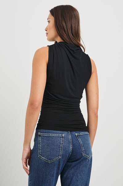 Christen Top in black, back view