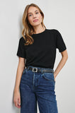 Cotton Cashmere Short Sleeve - Black