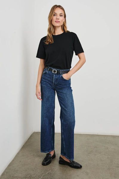 Cotton Cashmere Short Sleeve - Black