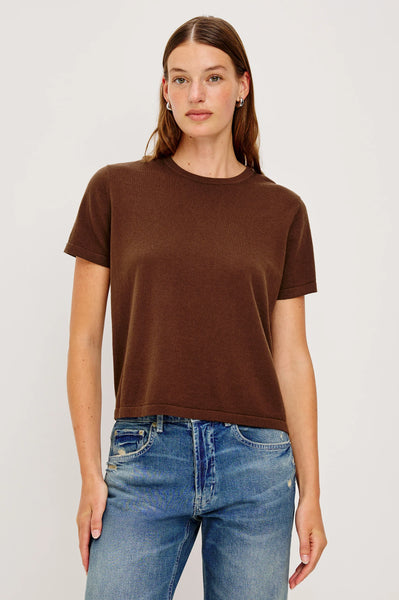 Cotton Cashmere Short Sleeve - Espresso