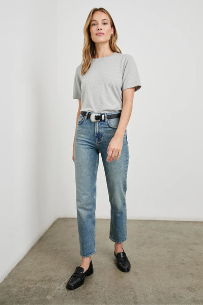 Cotton Cashmere Short Sleeve - Heather Grey