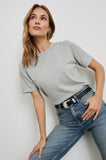 Cotton Cashmere Short Sleeve - Heather Grey