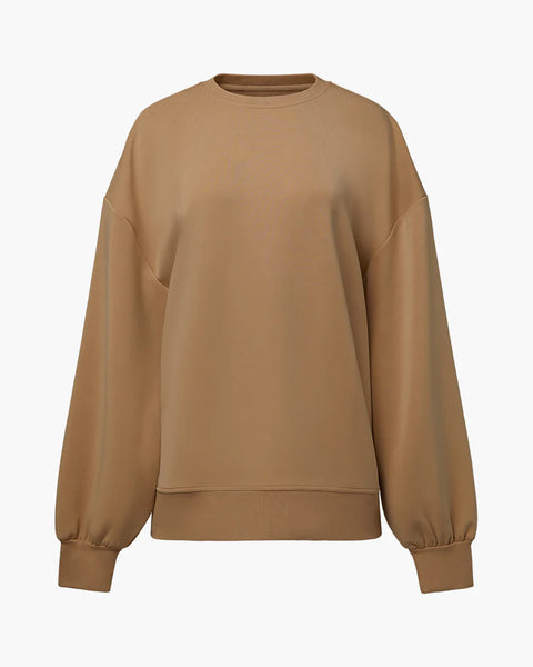 Balloon Sleeve Crew Neck
