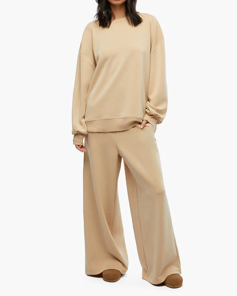 Balloon Sleeve Crew Neck
