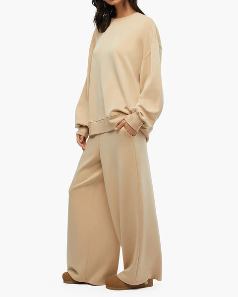 Balloon Sleeve Crew Neck