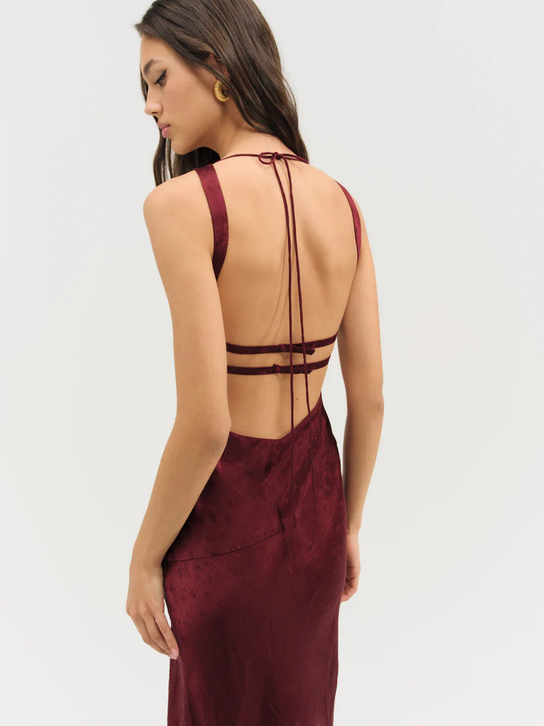 For Love & Lemons Carla Jacquard Midi Dress