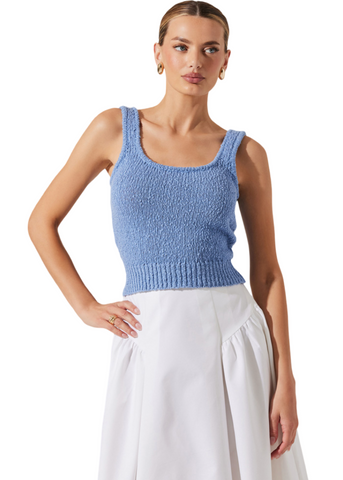 Virgo Sweater Tank - Blue