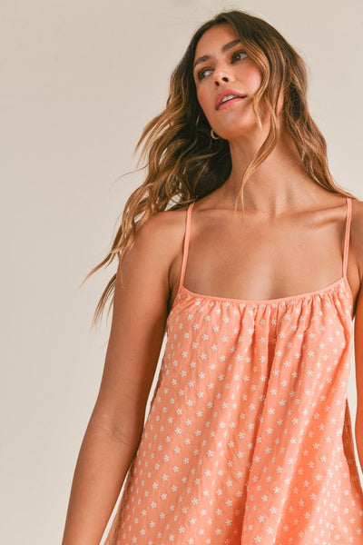 Daisy Coral Mini Dress