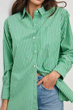 Elsa Top - Kelly White Stripe