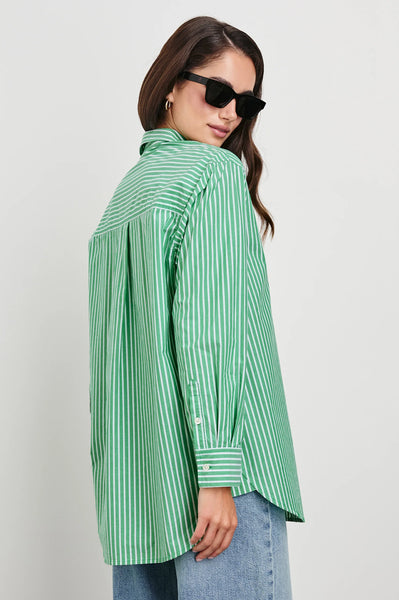 Elsa Top - Kelly White Stripe