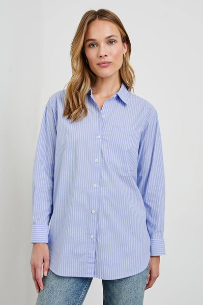 Elsa Top - Oxford White Stripe