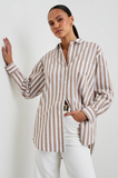 Elsa Top - Russet White Stripe