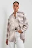 Elsa Top - Russet White Stripe