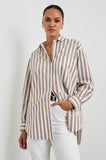 Elsa Top - Russet White Stripe