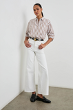 Elsa Top - Russet White Stripe