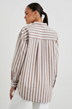 Elsa Top - Russet White Stripe