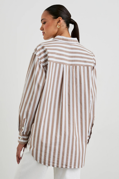 Elsa Top - Russet White Stripe
