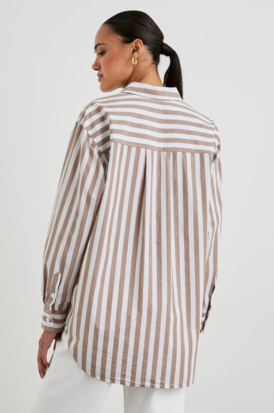 Elsa Top - Russet White Stripe