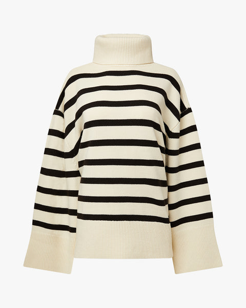 Striped Turtle Neck Sweater