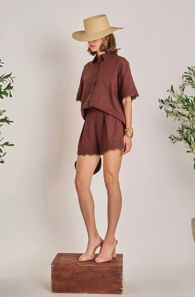 Chocolate Lace Shorts